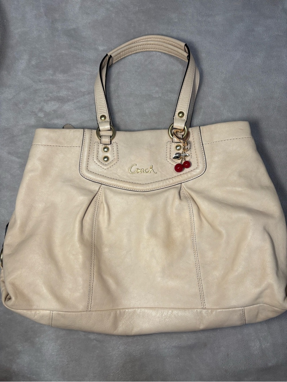 Coach Ashley leather shoulder tote bag
